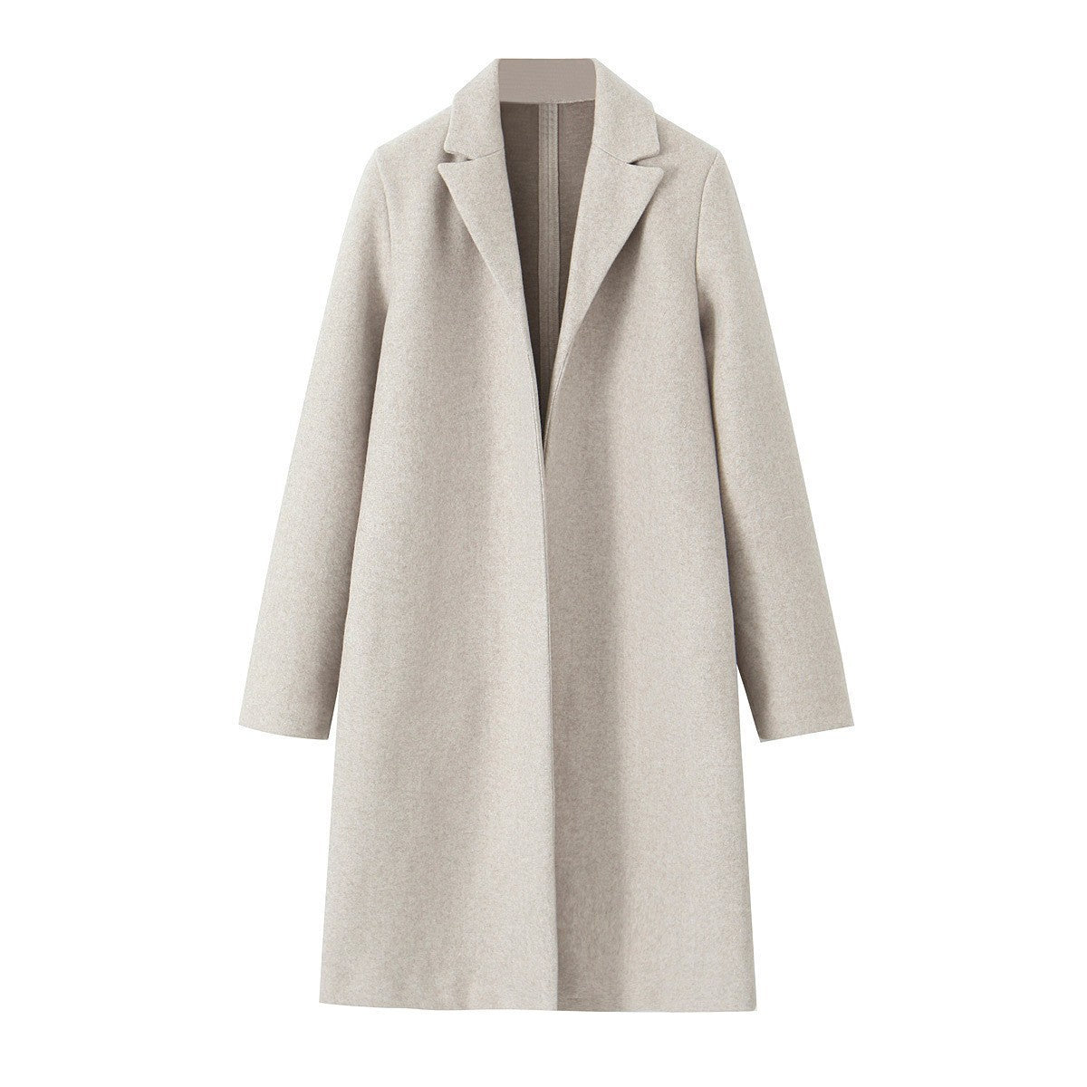 Manteau ample mi-long pour femme - Col en V chic